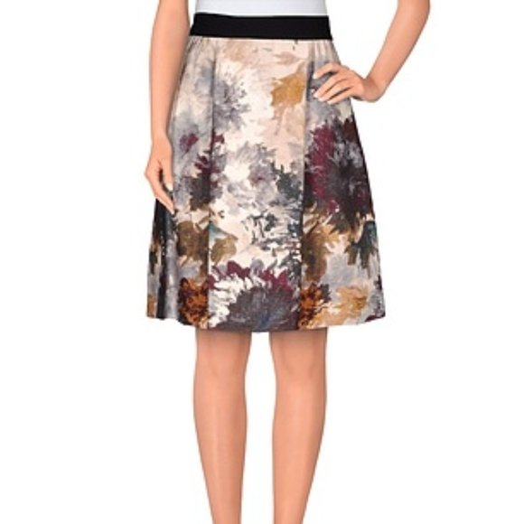 Les Copains Wool Graphic Printed Skirt-M - Picture 1 of 3